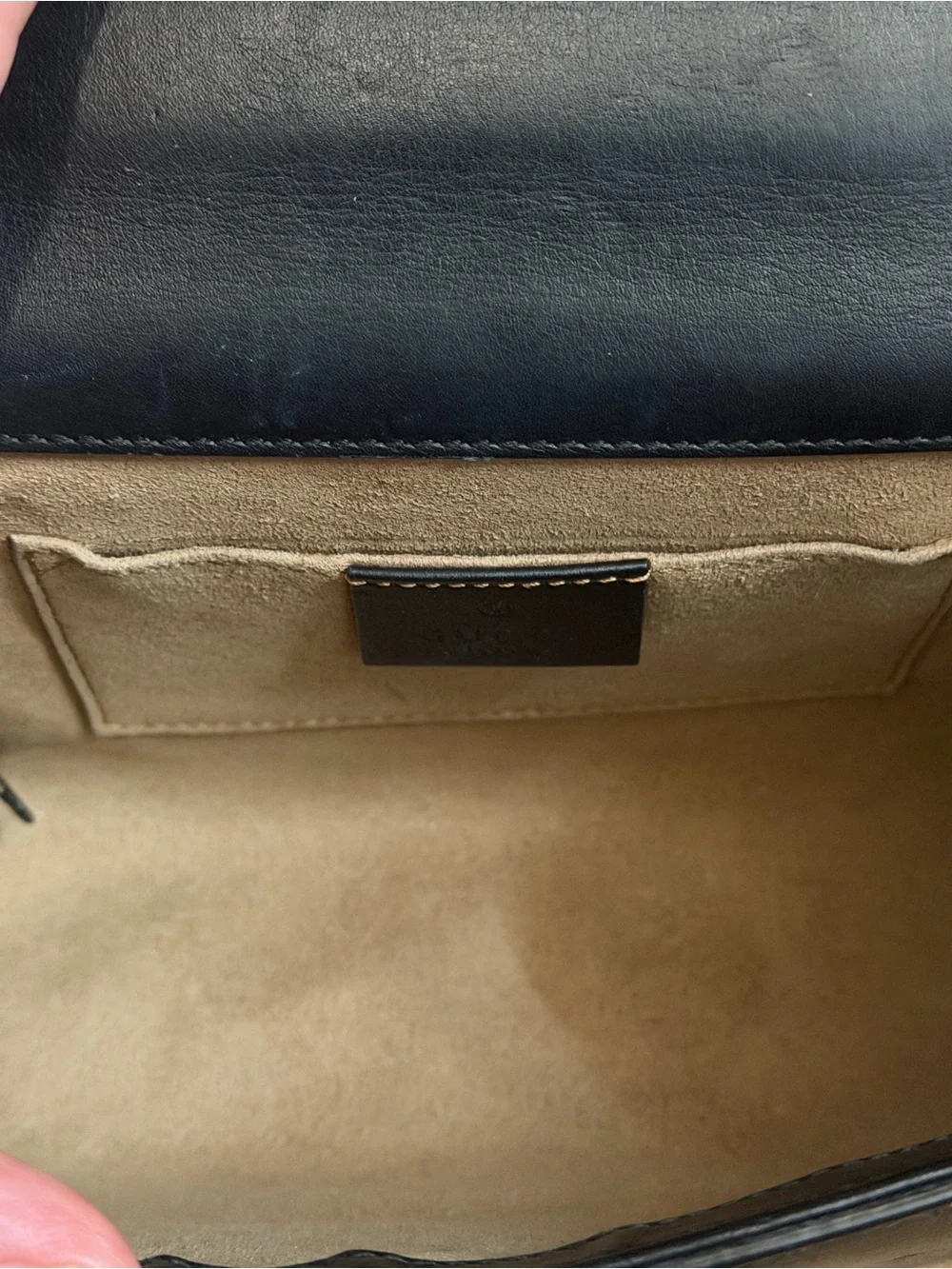 Black Leather Gucci Padloc